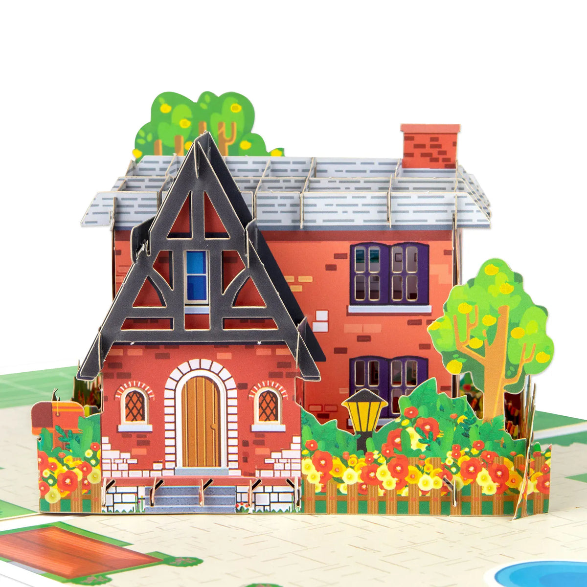 Cartão pop-up New House, cartão de felicitações 3D New House, cartão de boas-vindas