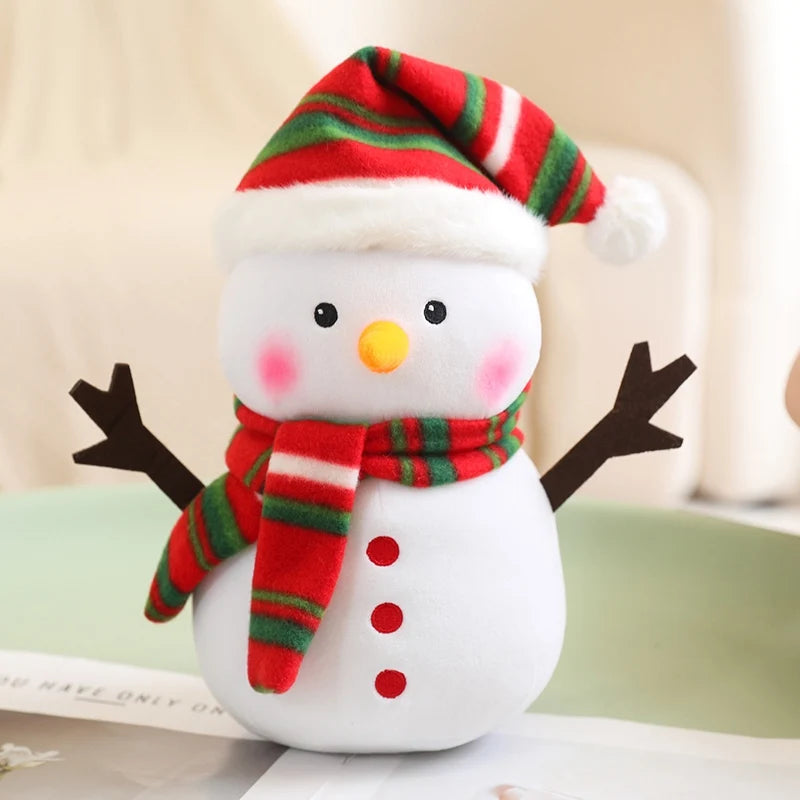 Boneco Natal Boneco De Neve Enfeite Tecido 25cm e Boneco Neve para Árvore de Natal