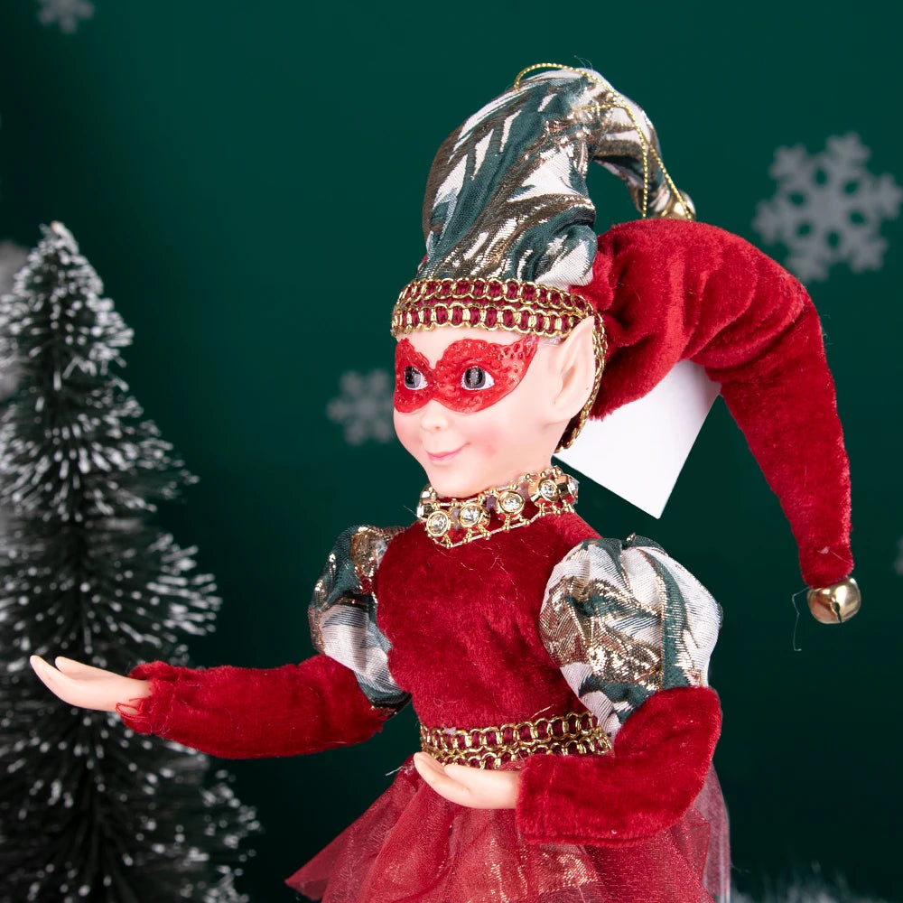 Fada do País das Maravilhas do Inverno de Natal, Grande - 45cm, Palhaço de Natal Decorativo
