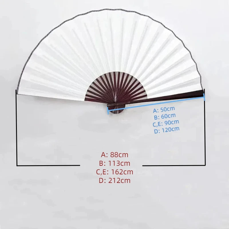 Leque Diferente De Madeira 120x220cm Bambu Branco leque de papel branco de bambu