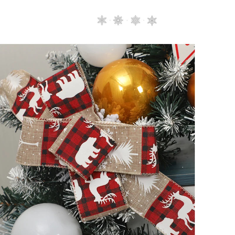 Guirlanda de Natal, guirlanda de Natal festão com laços, guirlanda de porta para paredes