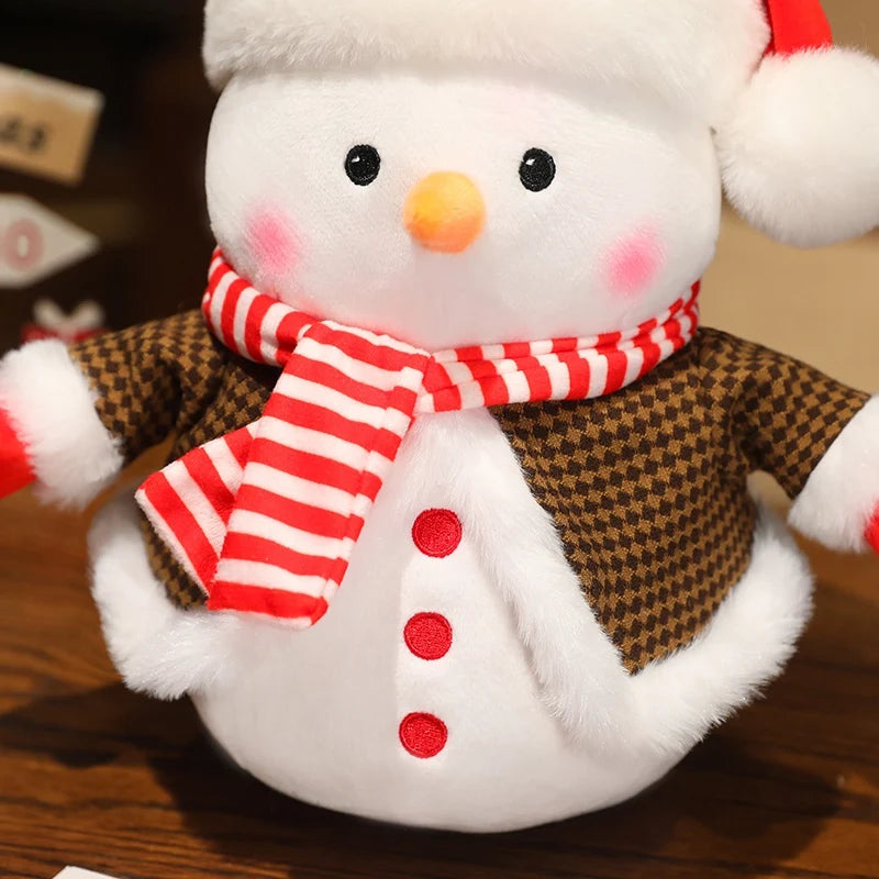 Boneco Natal Boneco De Neve Enfeite Tecido 25cm e Boneco Neve para Árvore de Natal