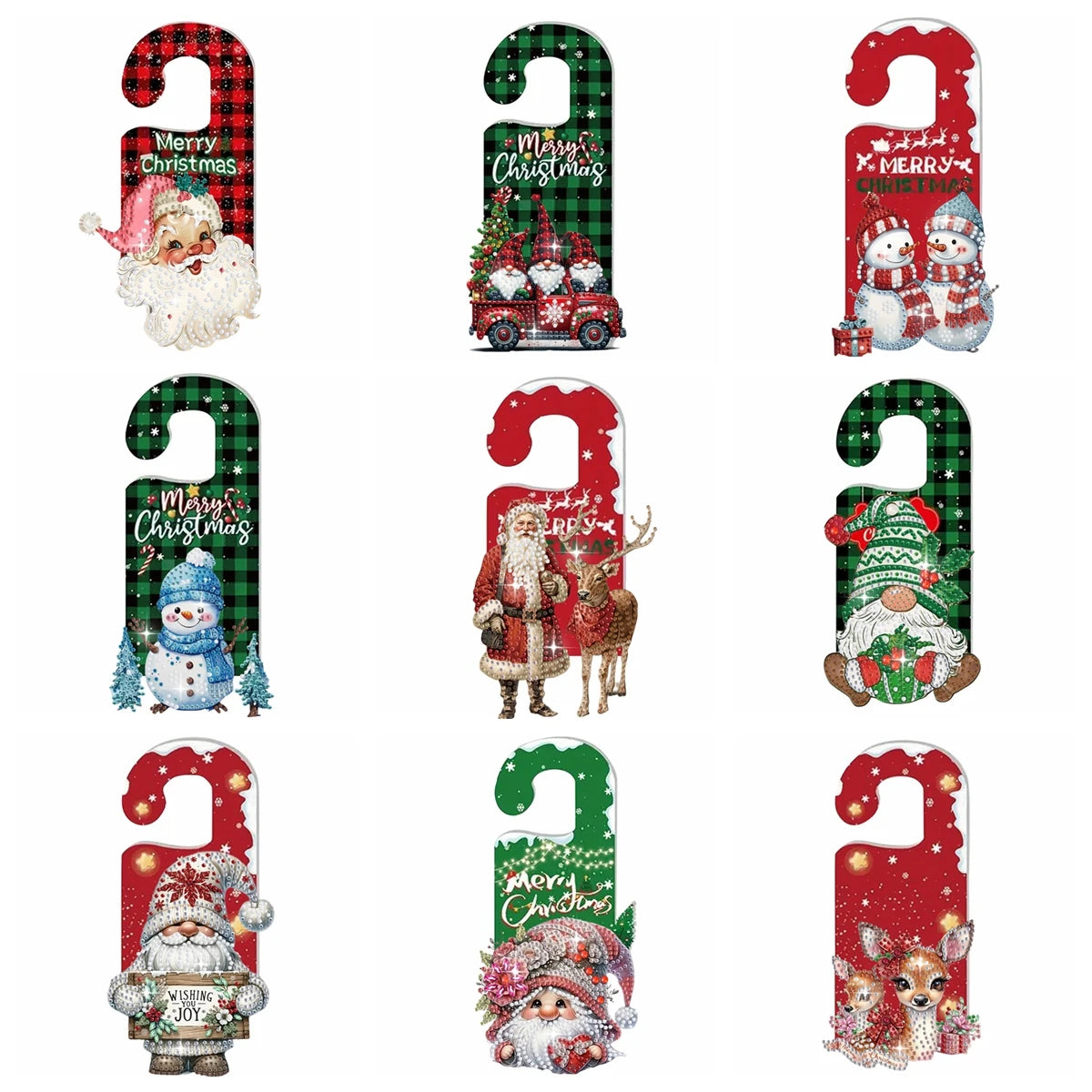 Placa Decorativa Acrílico Presente Natal 1 Peça/Conjunto Suporte para Pingente com Pedra