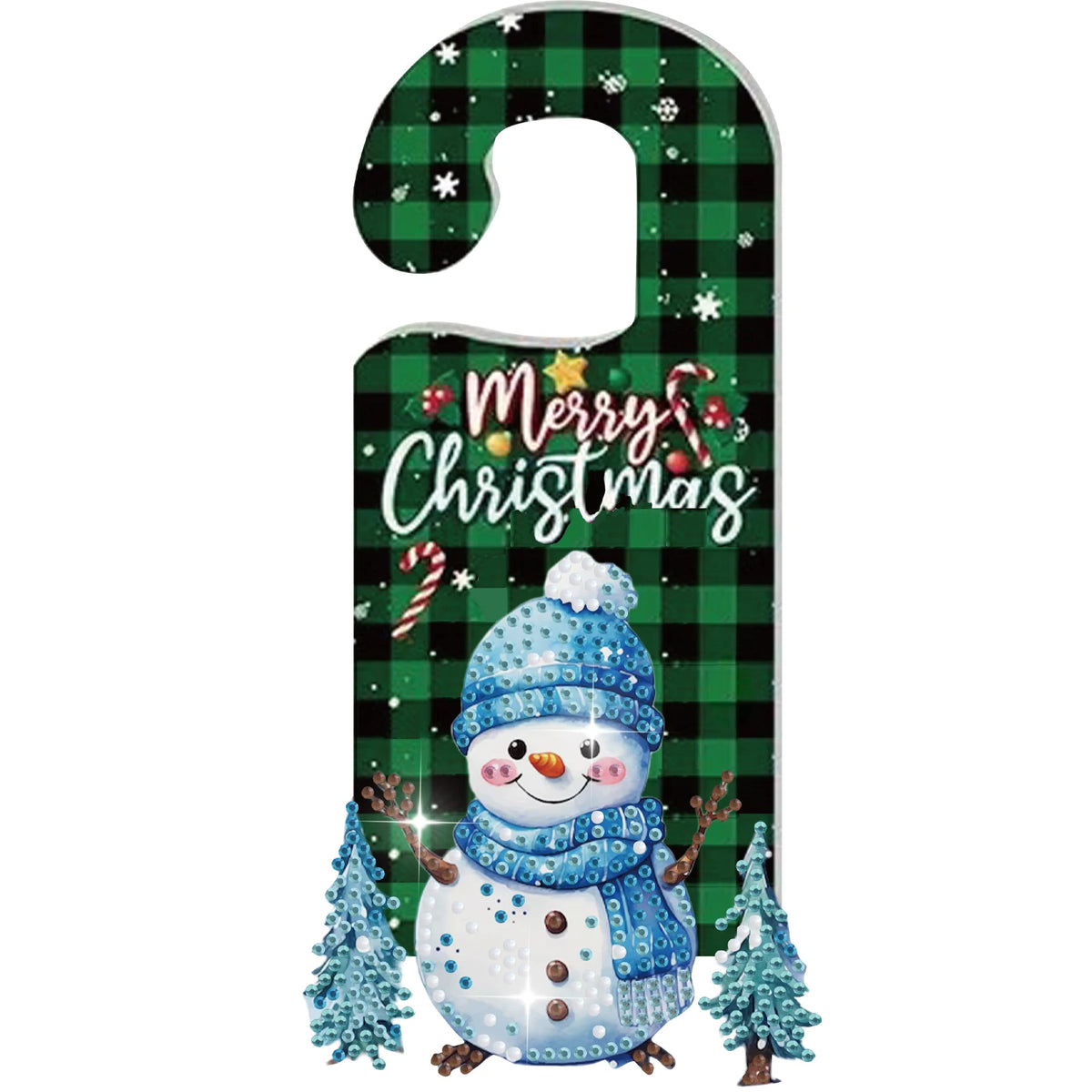 Placa Decorativa Acrílico Presente Natal 1 Peça/Conjunto Suporte para Pingente com Pedra