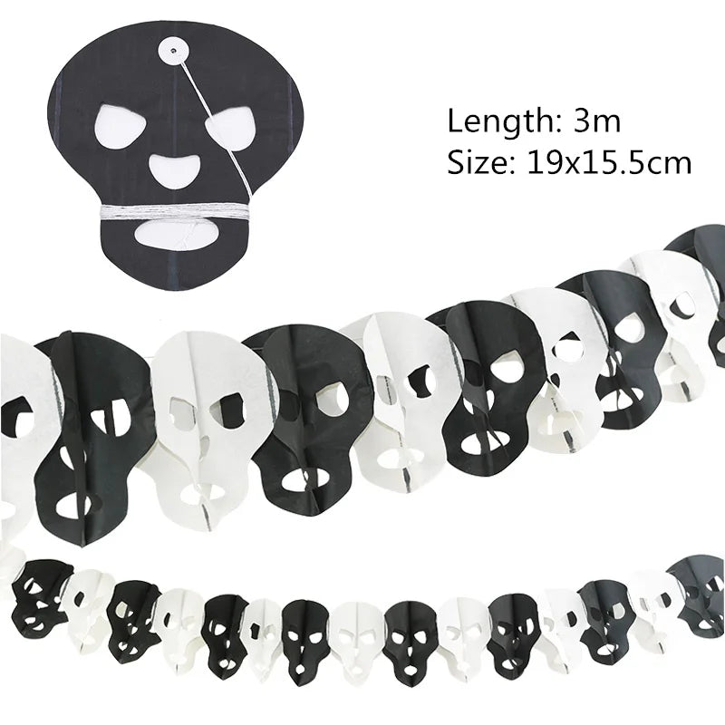 Guirlanda Sinfonia para Dia das Bruxas, 10 peças, abóbora, morcego, fantasma, aranha