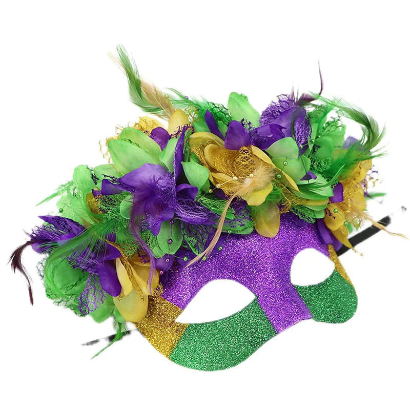 Carnaval com Plumas e Glitter nas Cores do Carnavalesco (Roxo, Verde e Dourado), Plumas Artificiais Coloridas