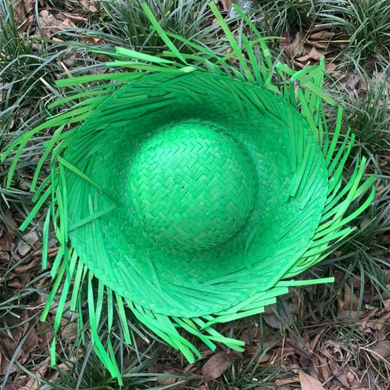 Chapéu Caipira De Palha Desfiado Para Festa Junina Aprox.55-60cm/21,65-23,62 polegadas