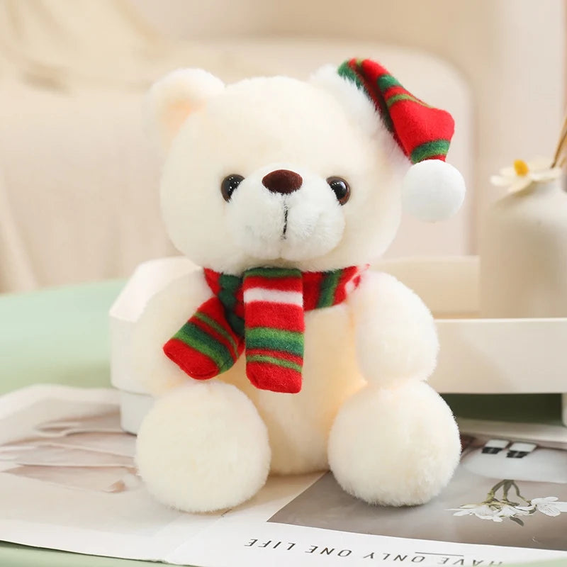 Urso de Pelúcia de Natal com Chapéu Presente de Natal para Pelúcia, Urso de Pelúcia