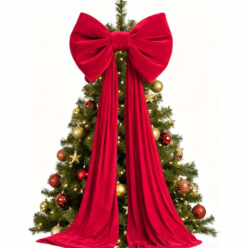 Laço Vermelho Gigante para Shopping, Laço Decorativo Gigante de Veludo Preto, Vermelho, Rosa, Branco