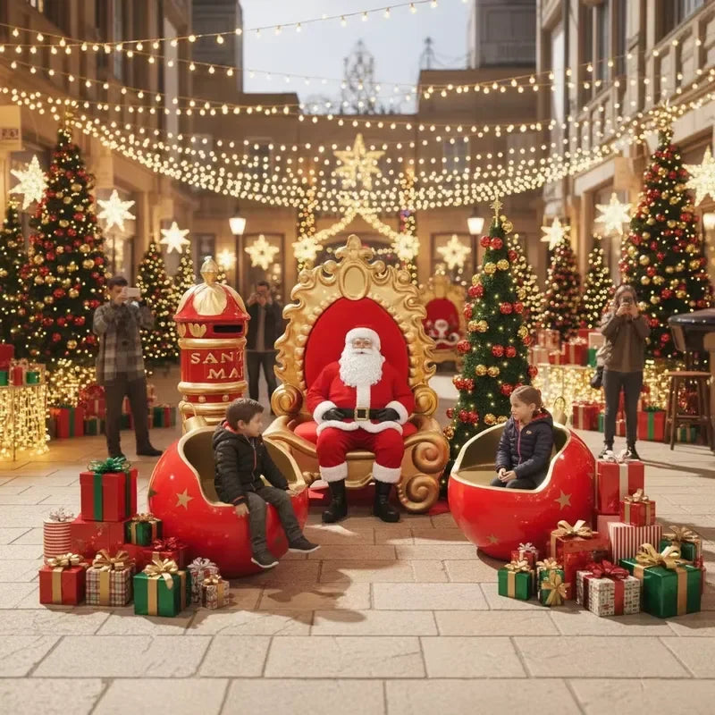 Poltrona Trono Cadeira do Papai Noel Natal Cadeira Gigante para Shopping Cadeira Gigante