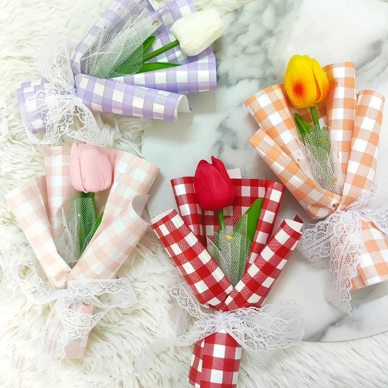 Flores buquê de flores de crochê, buquê de crochê feito à mão com margaridas e girassol