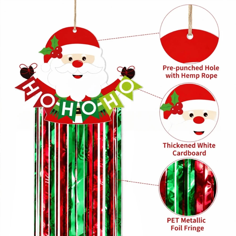 kit de Decoração Pingente Teto Fitas Metal Alumínio Pendente de Natal com Franjas Metalizadas
