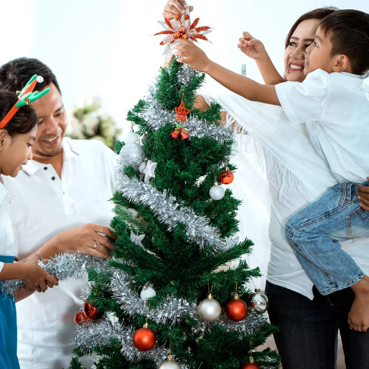 Guirlanda Colorida de Natal 15 jardas (45 pés) comprimento comercial grosso papel alumínio