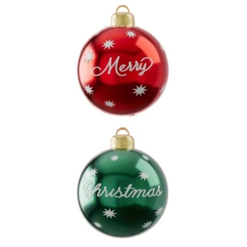 Bola De Natal Inflável 60CM PVC Ao Ar Livre 2 Unidades Bola De Natal Inflável