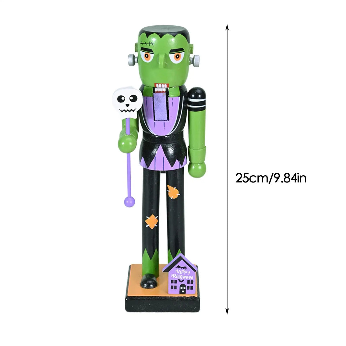 Quebra-Nozes de Halloween Estatueta na Abóbora Bruxa Quebra-Nozes Figurino