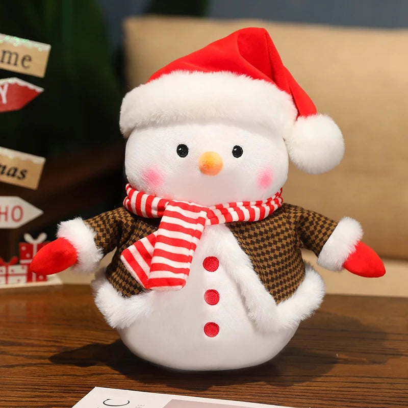 Boneco Natal Boneco De Neve Enfeite Tecido 25cm e Boneco Neve para Árvore de Natal