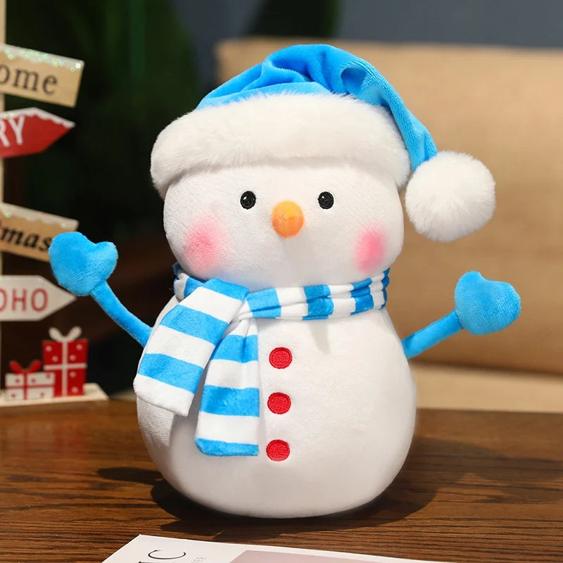 Boneco Natal Boneco De Neve Enfeite Tecido 25cm e Boneco Neve para Árvore de Natal