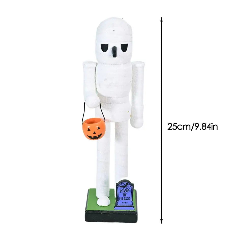 Quebra-Nozes de Halloween Estatueta na Abóbora Bruxa Quebra-Nozes Figurino
