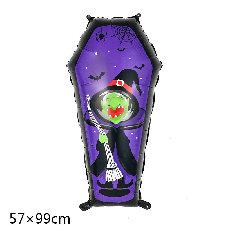 Balões grandes Halloween, conjunto independente balões grandes alumínio, abóbora