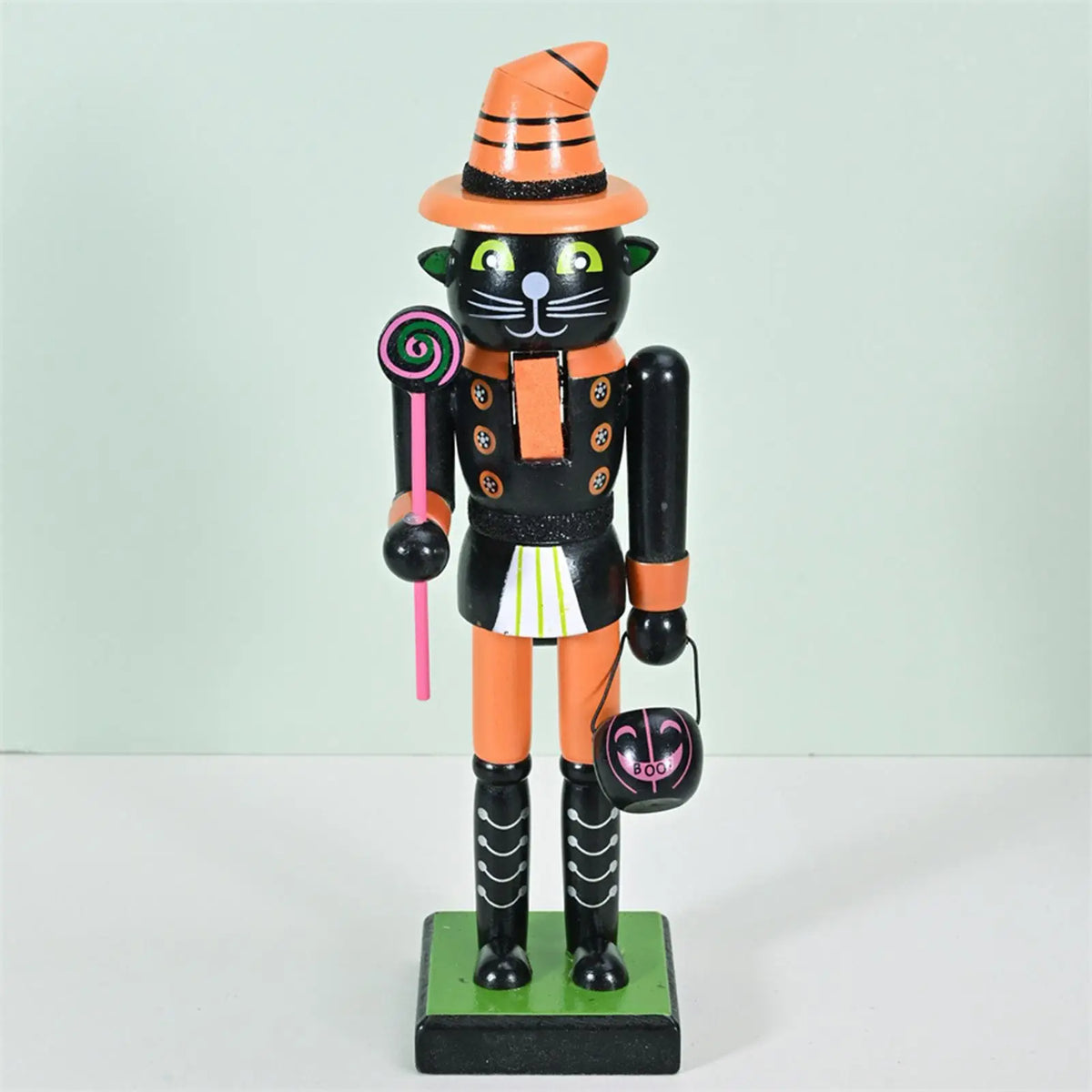 Quebra-Nozes de Halloween Estatueta na Abóbora Bruxa Quebra-Nozes Figurino