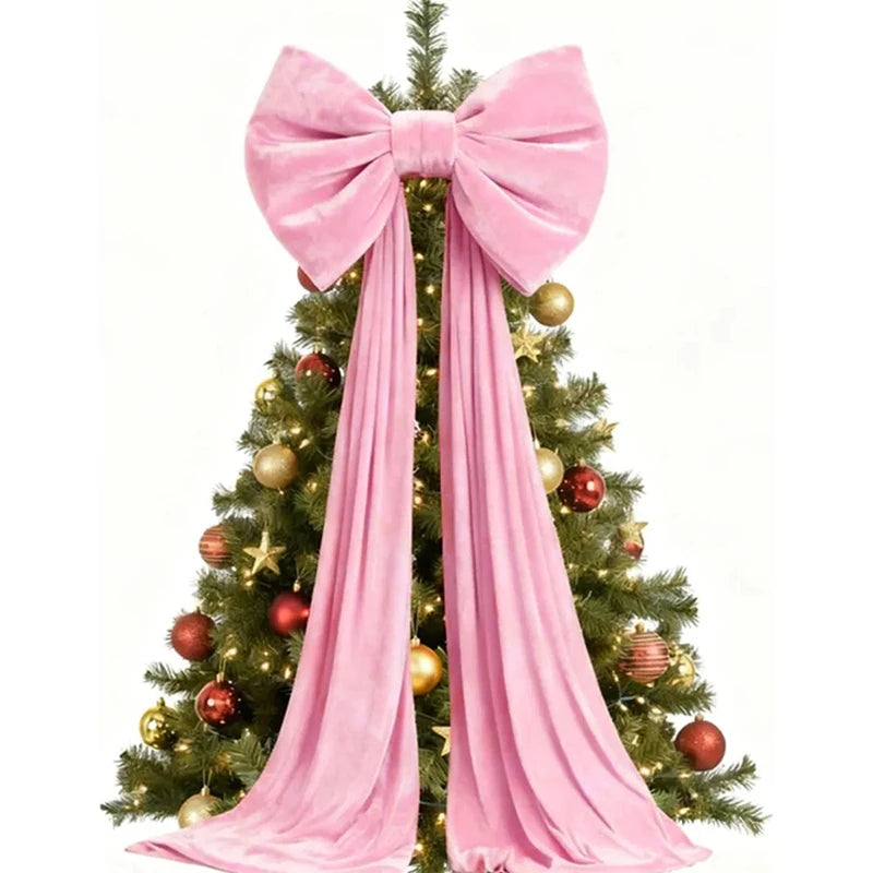 Laço Vermelho Gigante para Shopping, Laço Decorativo Gigante de Veludo Preto, Vermelho, Rosa, Branco