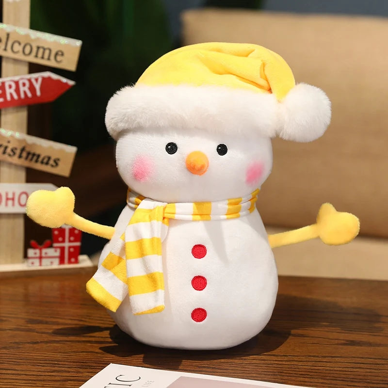 Boneco Natal Boneco De Neve Enfeite Tecido 25cm e Boneco Neve para Árvore de Natal