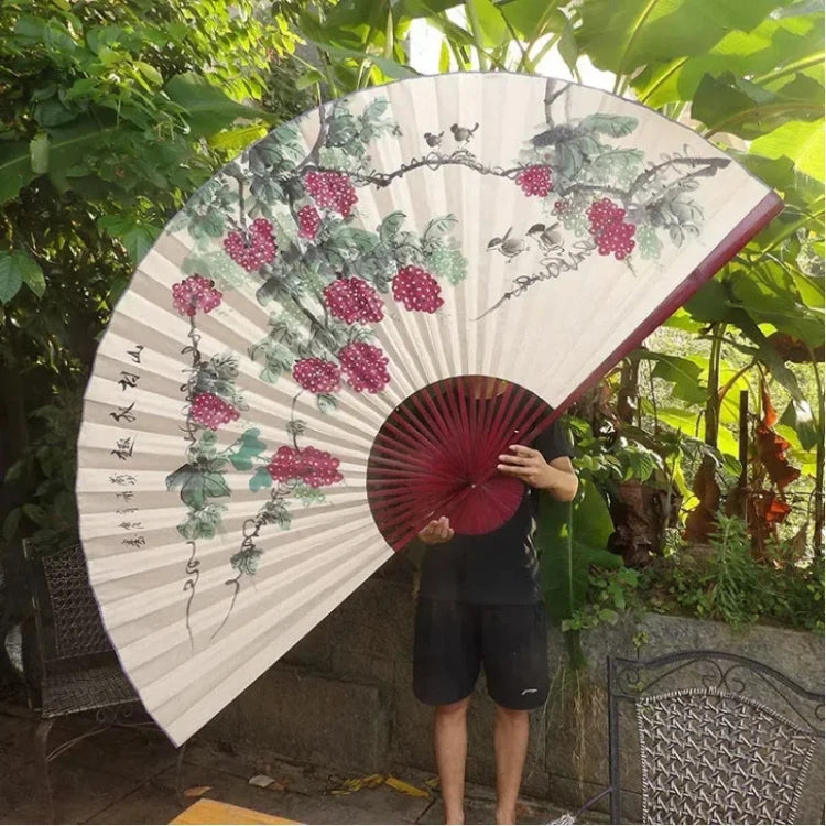 Leque Diferente De Madeira 120x220cm Bambu Branco leque de papel branco de bambu