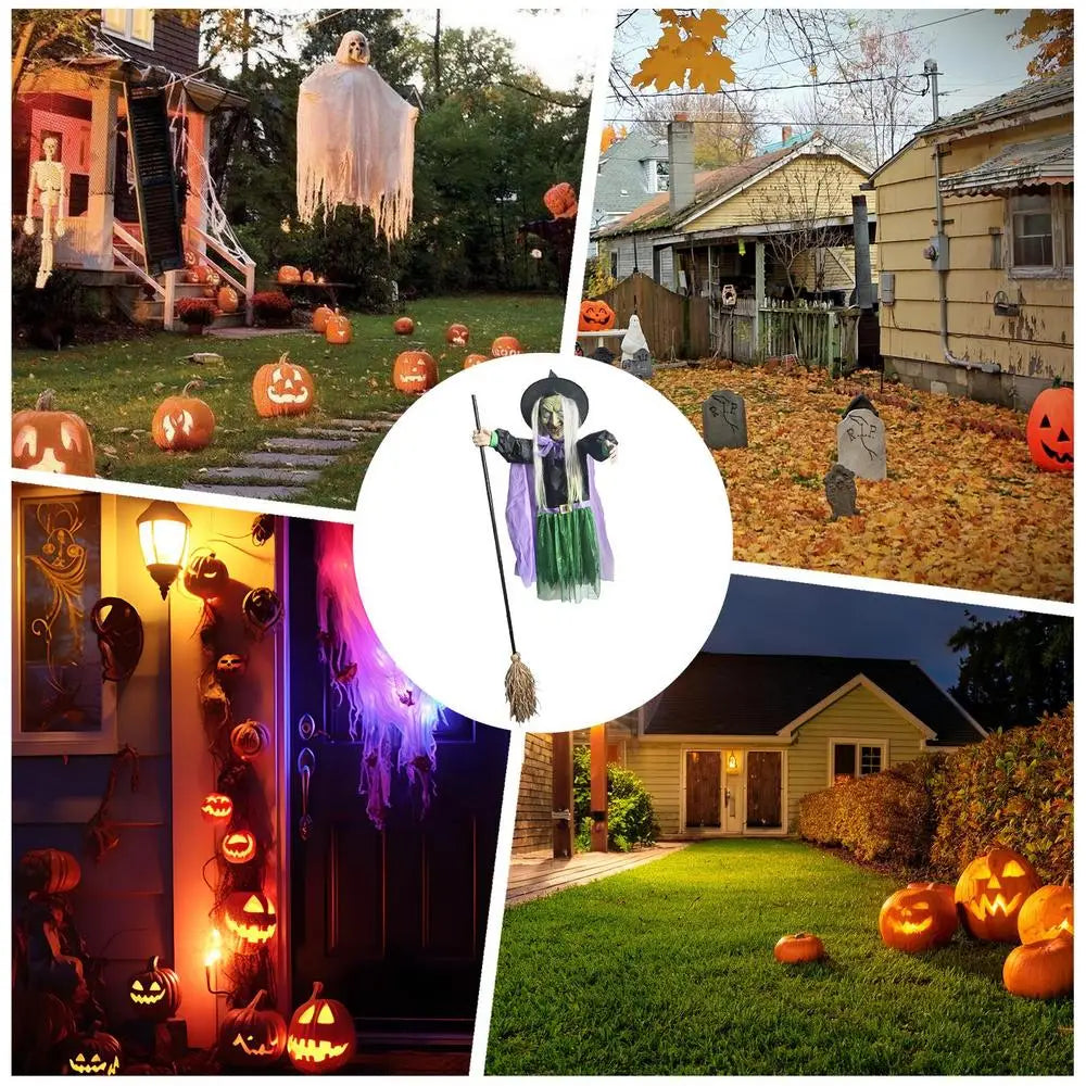 Bruxinha Flutuante Halloween Decorações/Eventos Bruxa de Halloween Flutuante Animada
