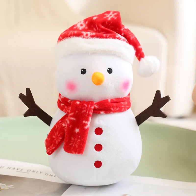 Boneco Natal Boneco De Neve Enfeite Tecido 25cm e Boneco Neve para Árvore de Natal