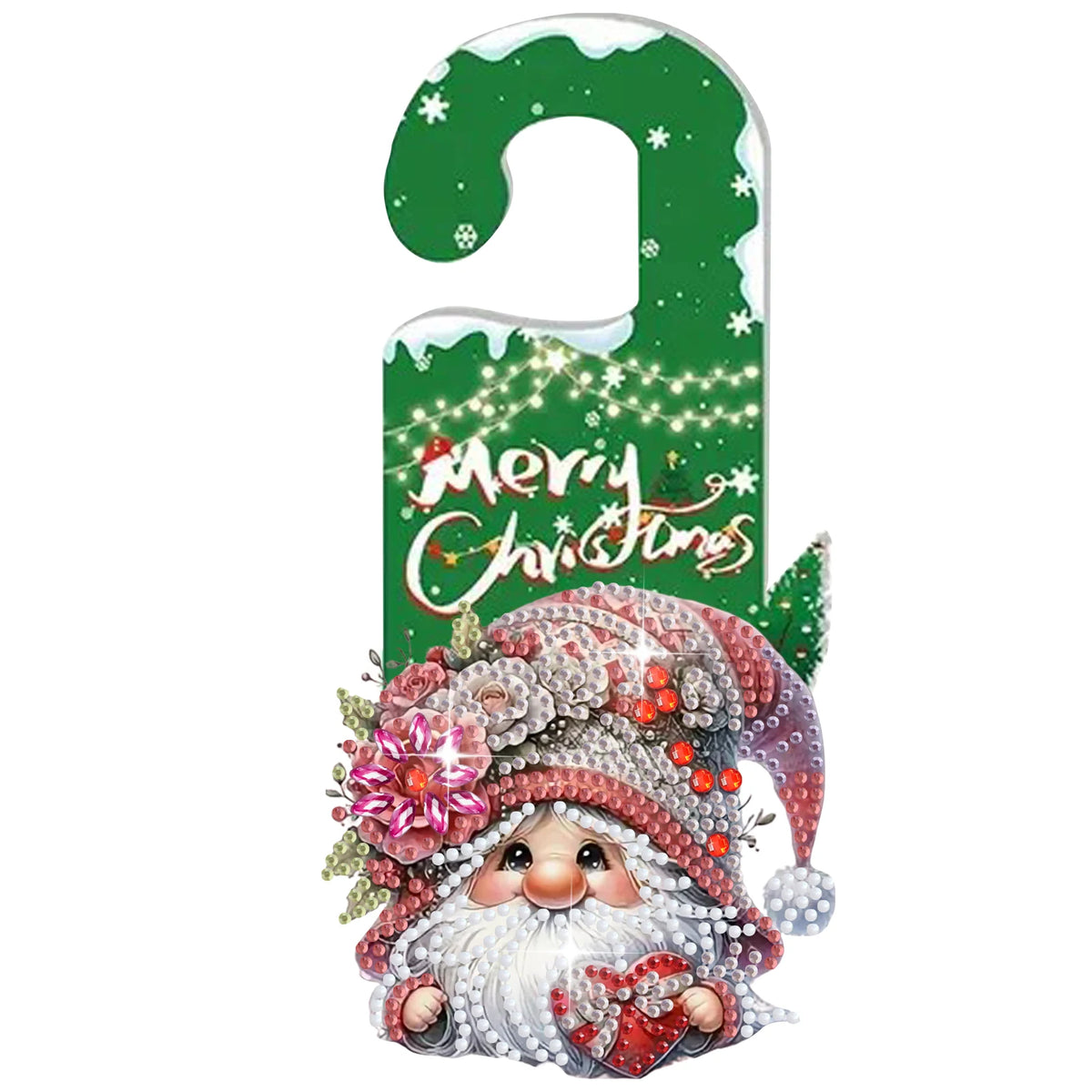 Placa Decorativa Acrílico Presente Natal 1 Peça/Conjunto Suporte para Pingente com Pedra