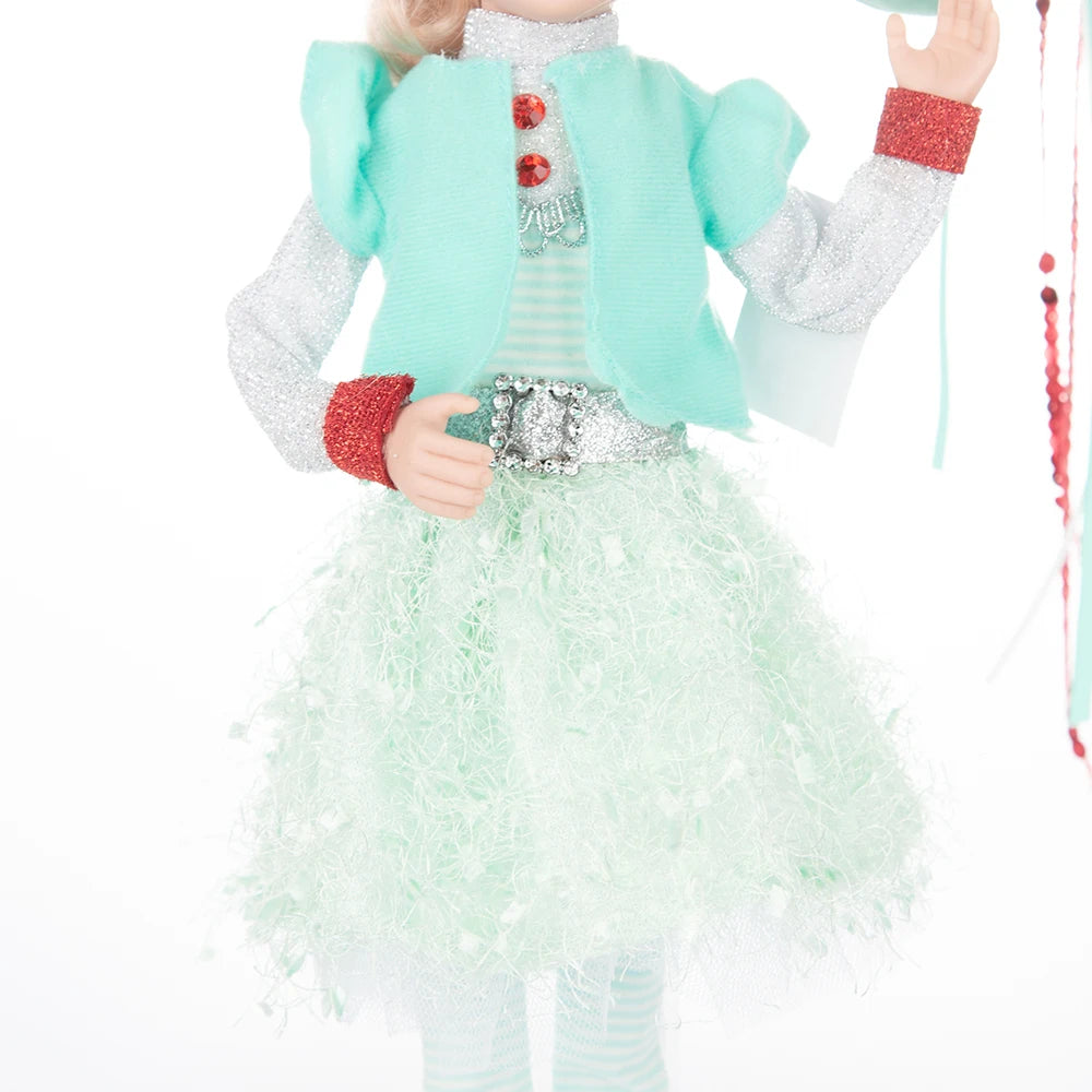 Elfo Decorativo para Shopping, Elfo Estatueta Pelúcia Artesanal Natal Vermelho, Verde, Rosa e Vinho