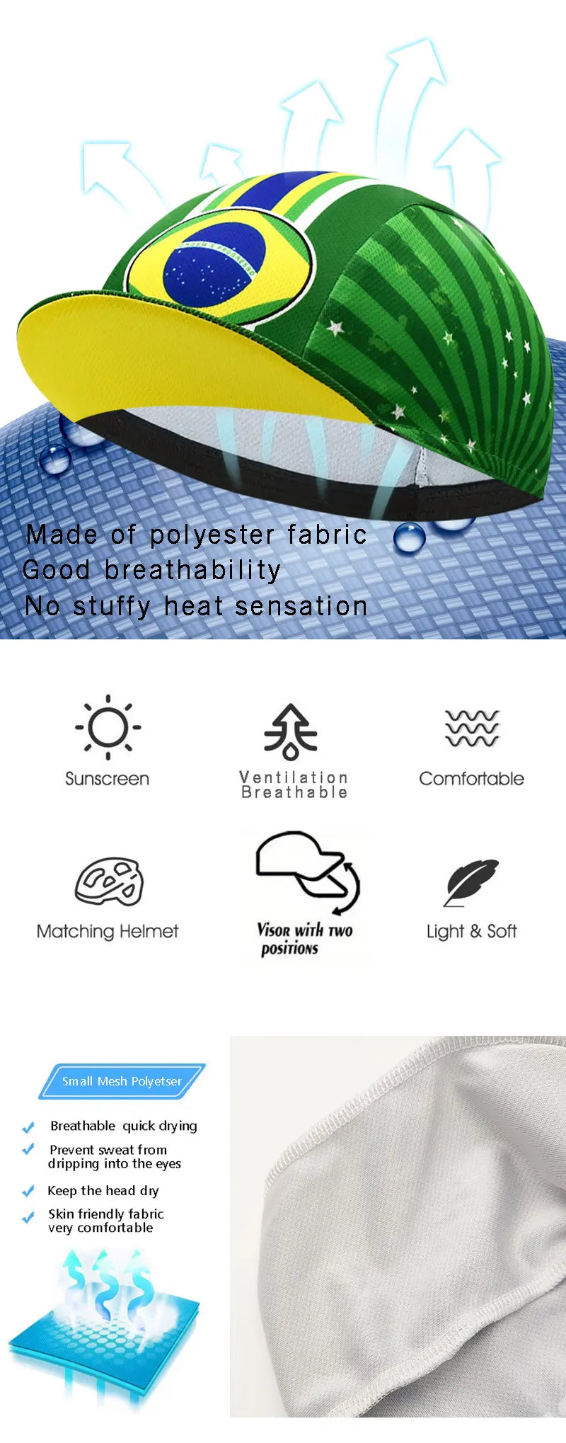 Boné Copa do Mundo Brasil com Bordado, Futebol, Unissex, Ajustável, Amarelo