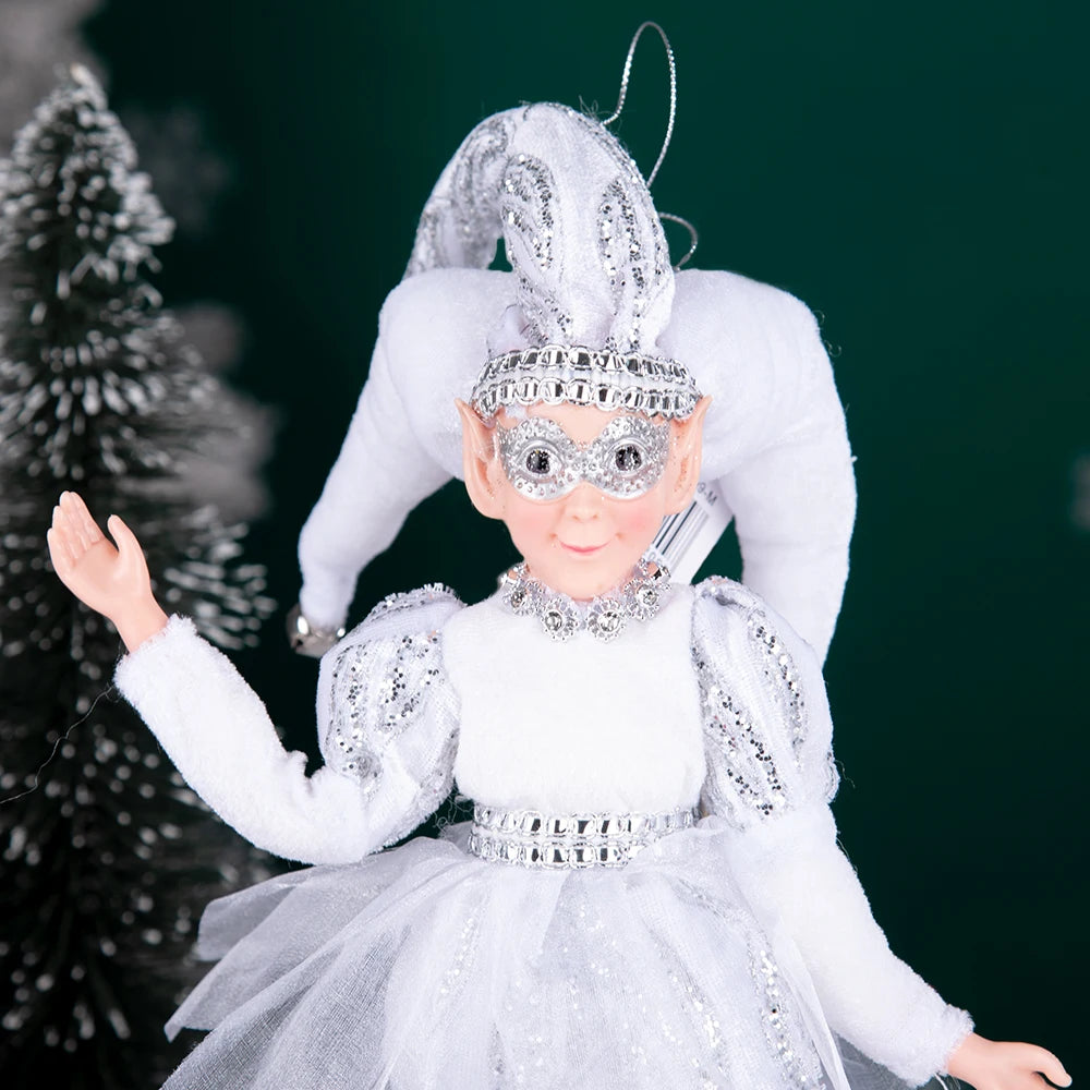 Fada do País das Maravilhas do Inverno de Natal, Grande - 45cm, Palhaço de Natal Decorativo