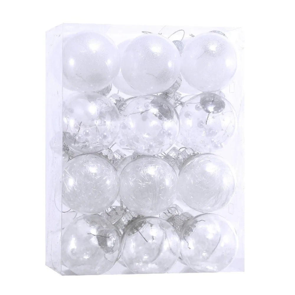 kits de Bolas Natal Inquebráveis (Geralmente com 24 Unidades de 4 cm), Feitas de Plástico Resistente