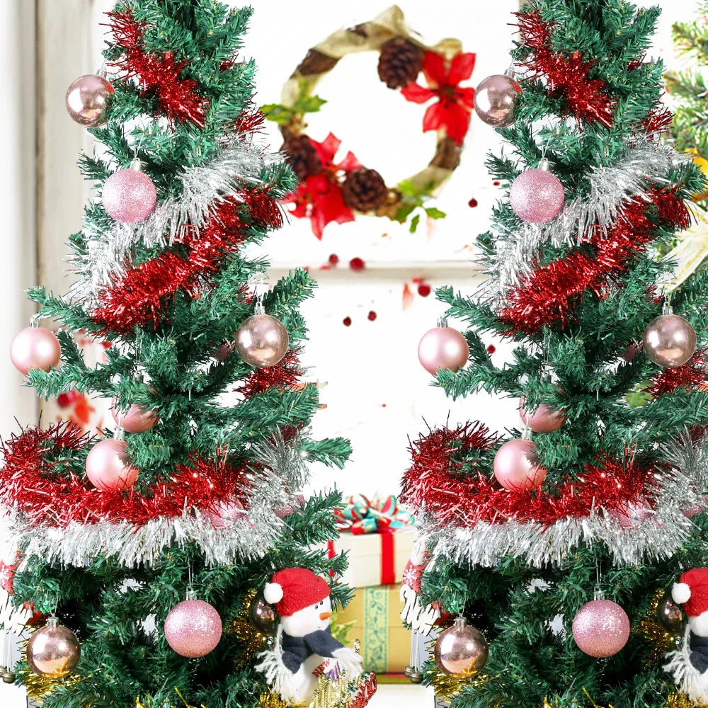 Guirlanda Colorida de Natal 15 jardas (45 pés) comprimento comercial grosso papel alumínio