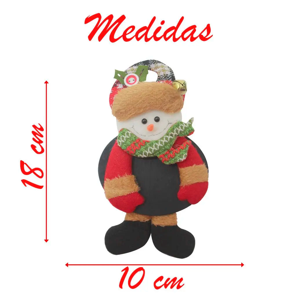 Boneco Neve Árvore de Natal Kit 2 Enfeites De Natal Boneco de Neve e Papai Noel Lousa