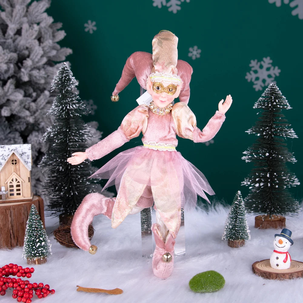 Fada do País das Maravilhas do Inverno de Natal, Grande - 45cm, Palhaço de Natal Decorativo
