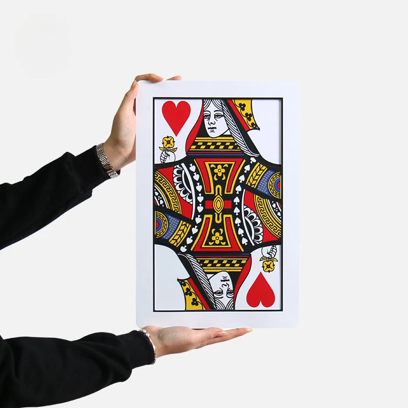 Cartas gigantes baralhos, cartas poker grandes, grandes adultos Tamanho: 40*x26*4cm