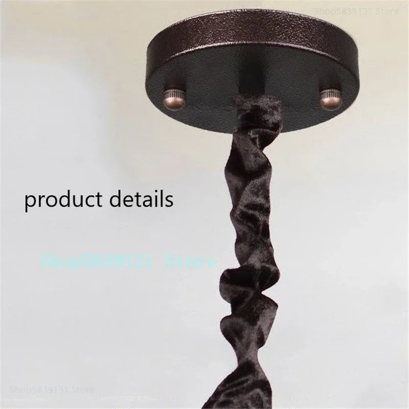 Luminária pendente de lanterna de madeira vermelha estilo chinês, abajur retrô