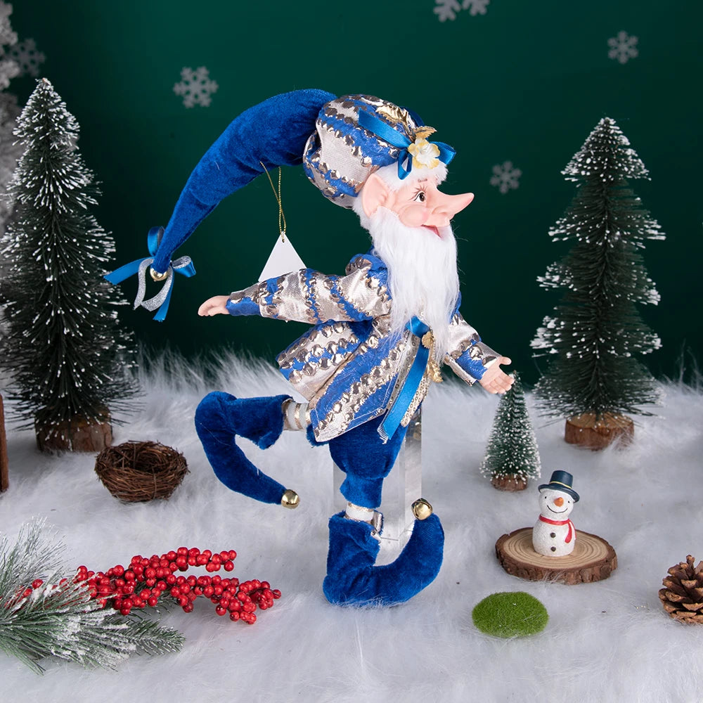Enfeite Elfo Verde e Vermelho 45cm e 55cm Merita, Personagens Natalinos para Decoração