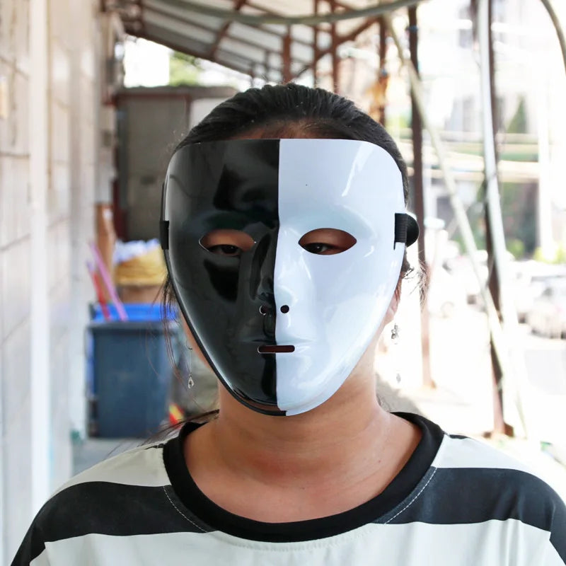 Máscaras de Dança de Rua (Passo Fantasma Dance / Hip Hop) Feitas de Plástico Leve, Usadas para Festas e Cosplay