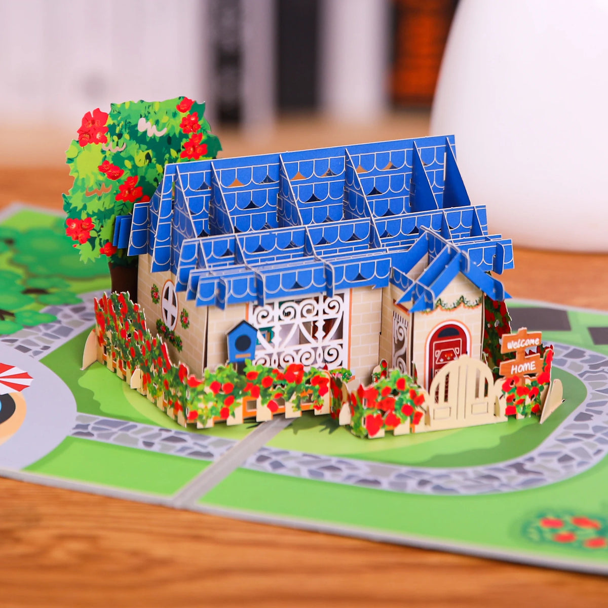 Cartão pop-up New House, cartão de felicitações 3D New House, cartão de boas-vindas