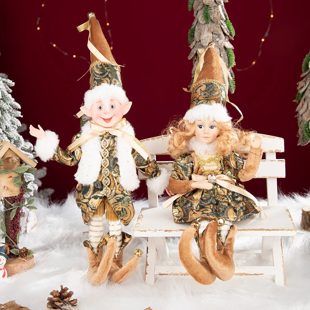 Bonecos de Elfo de Natal, 45cm Macios e Adoráveis enfeites Árvore de Natal Elfos Árvore Natal
