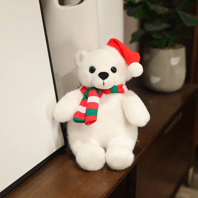 Urso de Pelúcia de Natal com Chapéu Presente de Natal para Pelúcia, Urso de Pelúcia