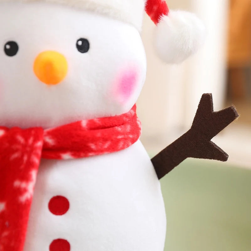 Boneco Natal Boneco De Neve Enfeite Tecido 25cm e Boneco Neve para Árvore de Natal