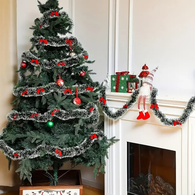 Guirlanda de Natal de 10 Metros em 5 Peças, Guirlanda Verde para Árvore de Natal Guirlanda