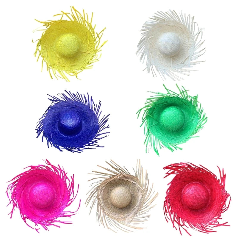 Chapéu Caipira De Palha Desfiado Para Festa Junina Aprox.55-60cm/21,65-23,62 polegadas