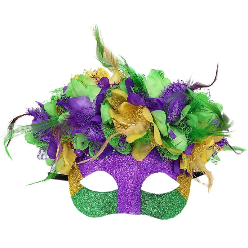 Carnaval com Plumas e Glitter nas Cores do Carnavalesco (Roxo, Verde e Dourado), Plumas Artificiais Coloridas