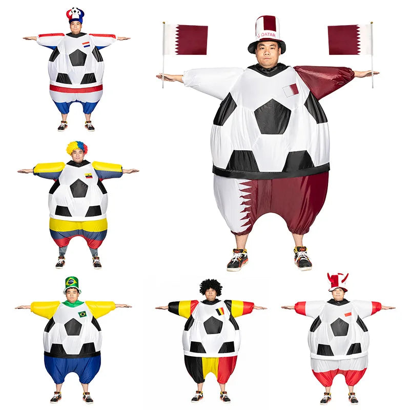 Copa Do Mundo fantasia inflável de para futebol da copa do mundo