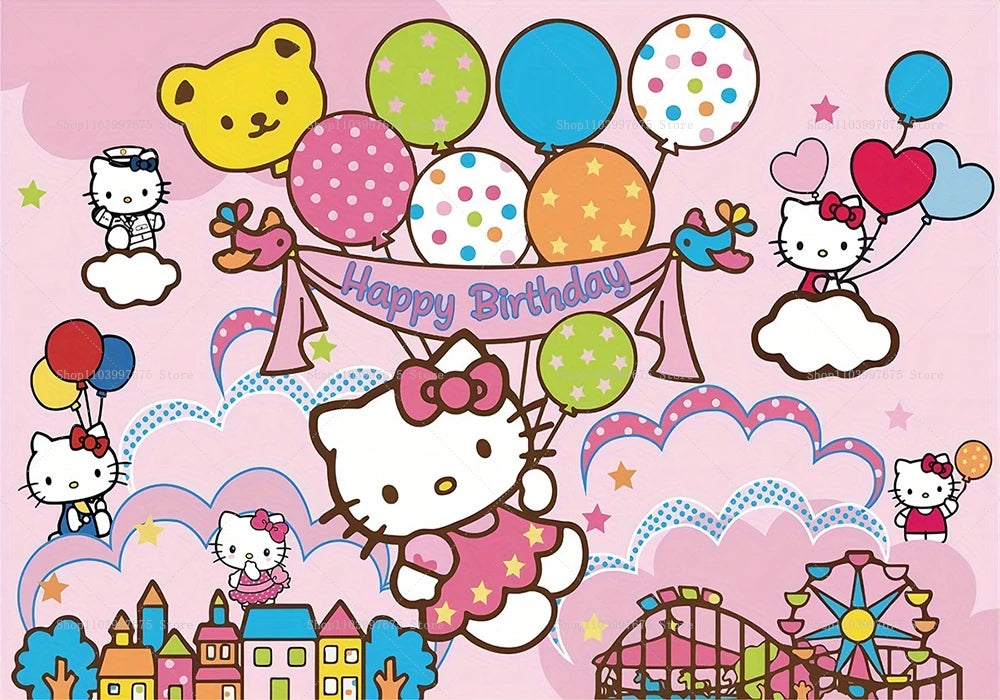Cenários para festa Hello Kitty Girls para festa de aniversário de gatinho, lembrancinhas